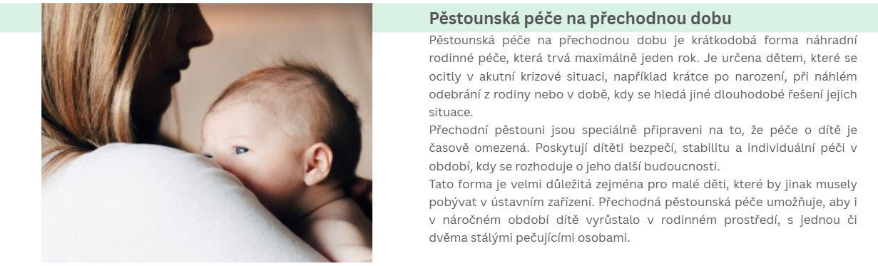 Pěstounská péče na přechodnou dobu Žatec banner kratší web